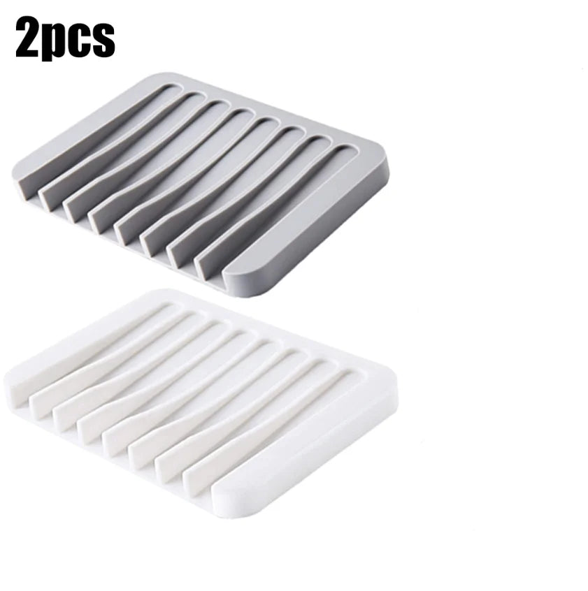 Silicone Self-Draining Soap Dish & Sponge Tray | Kitchen & Bath