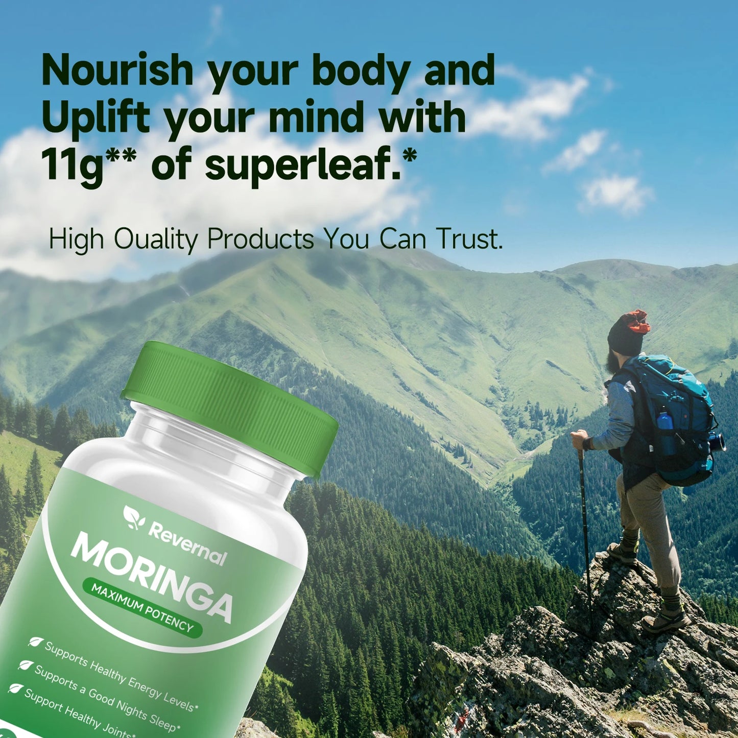 Moringa Powder Capsules 800mg – Pure Antioxidant Superfood | Energy, Immunity & Nutrition Support Peaceful Pleasures Health and Wellness