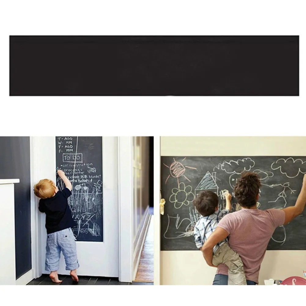 Erasable Chalkboard Wall Sticker 45x200cm | PVC with Chalk