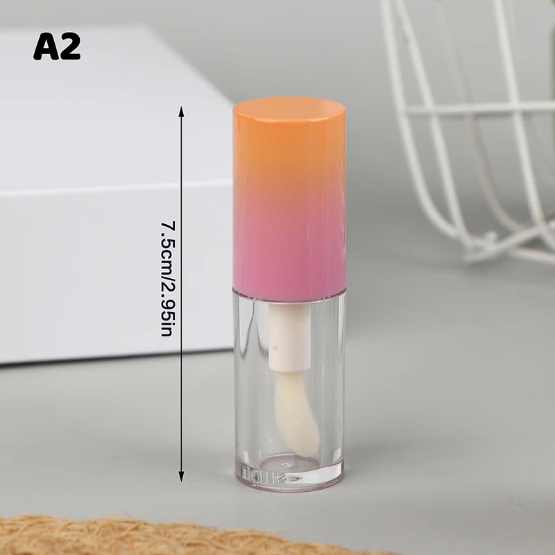 Lip Glaze Bottle With Keychain Gradient Empty Lipstick Gloss Tube Refillable Liquid Container Bottle Lipgloss Sample Bottle Peaceful Pleasures Health and Wellness A2 4ml