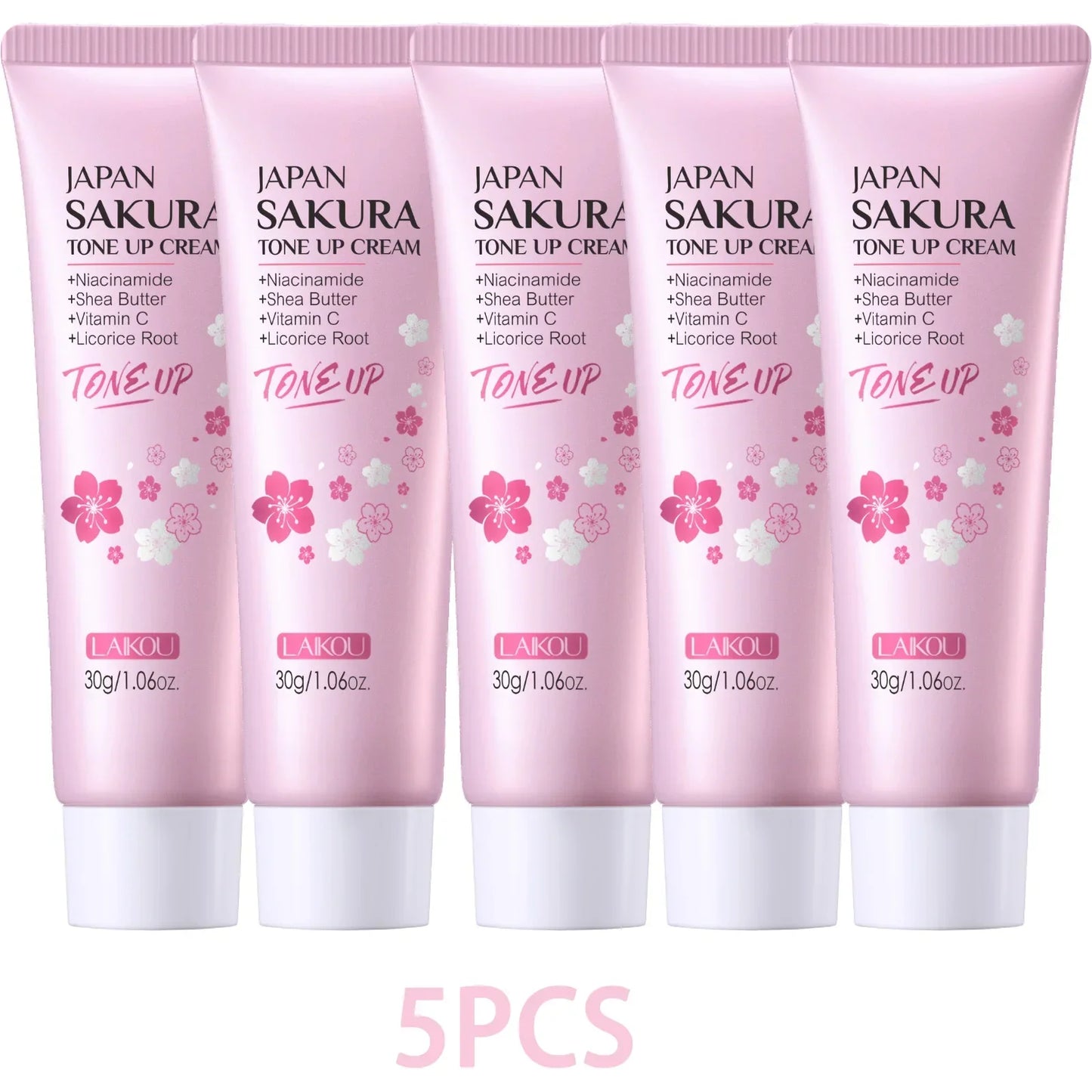 LAIKOU Sakura Tone-Up Cream – Brighten & Moisturize 30g Peaceful Pleasures Health and Wellness 5PCS
