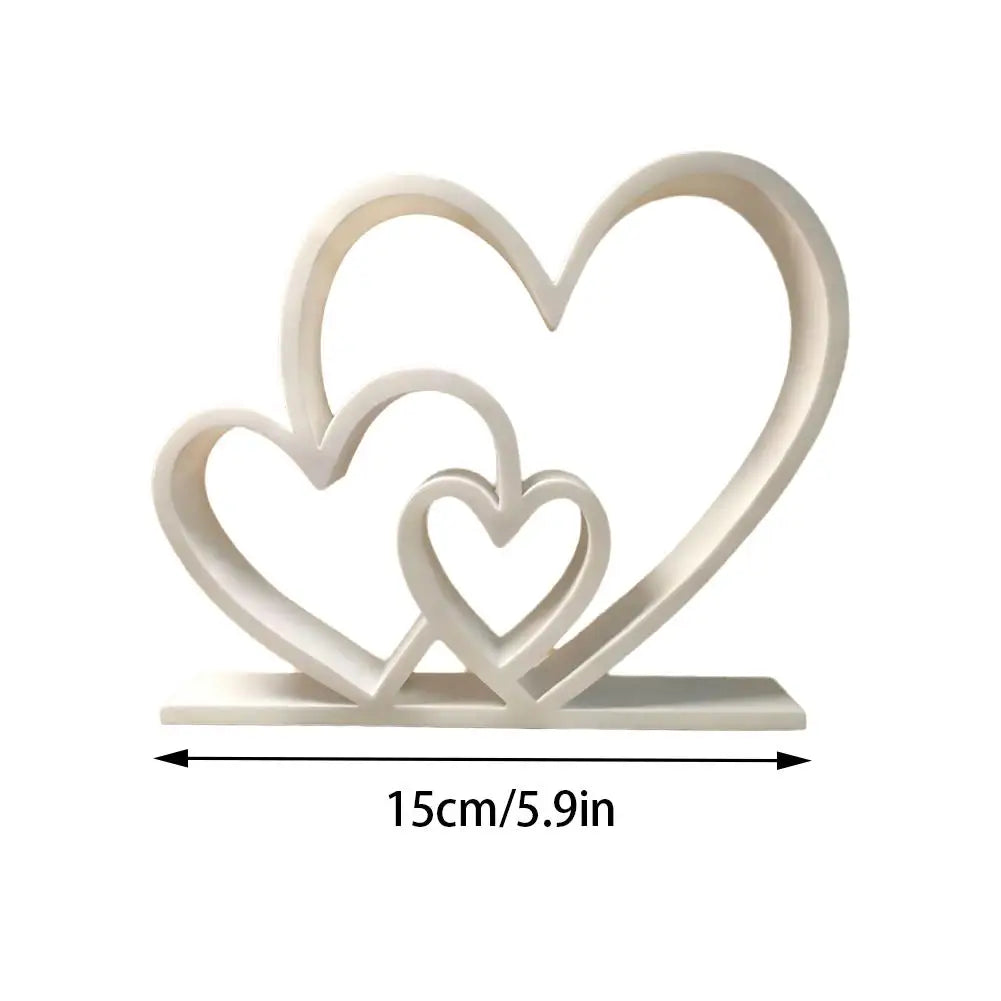 Intertwined Heart Sculpture – Minimalist Home Decor & Gift