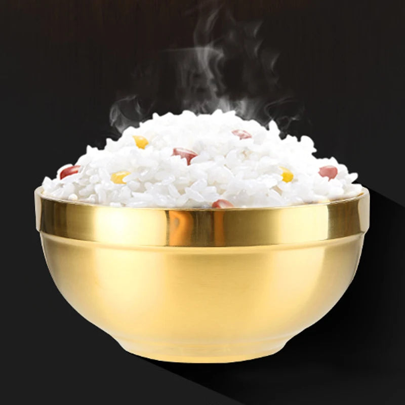 304 Stainless Steel Gold Bowl Household Kitchen Cooking Utensils Ideal for Preparing or Storing Food Peaceful Pleasures Health and Wellness 11cm