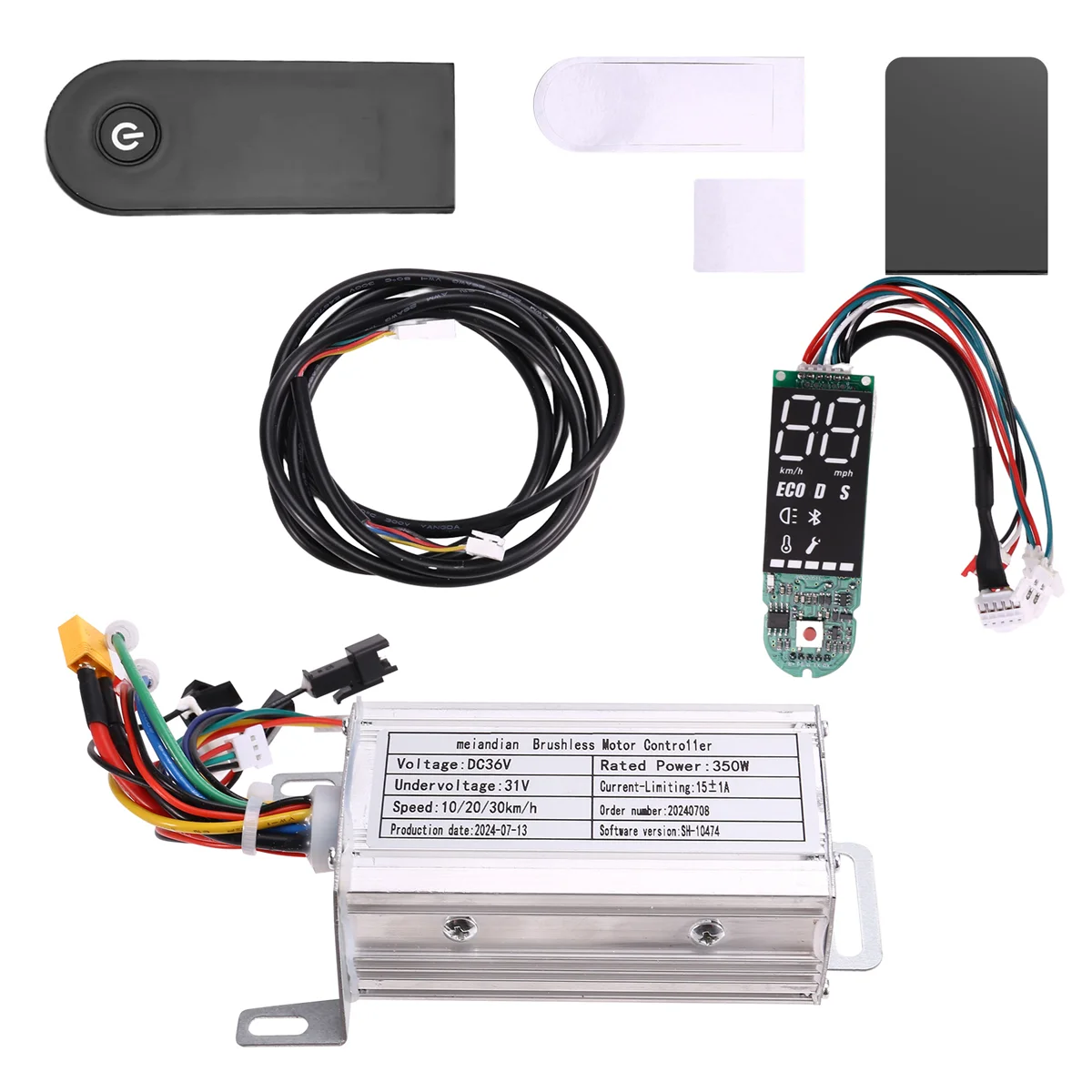 Durable 36V 350W Brushless Controller+Bluetooth Meter+Extension Cord Kit for Xiaomi M365/M365 Pro Electric Scooter Peaceful Pleasures Health and Wellness