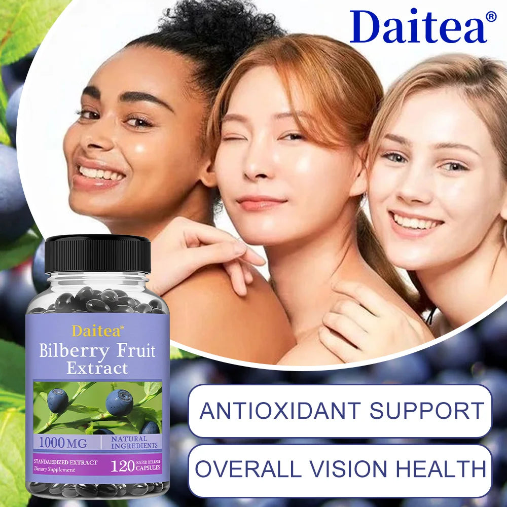 Premium Bilberry Extract,Eye Vitamin Supplement,Promotes Vision Health,Antioxidant Benefits,and Improves Cardiovascular Health Peaceful Pleasures Health and Wellness