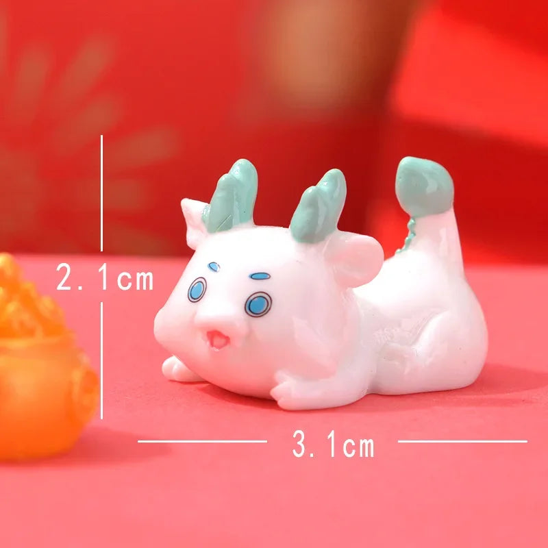 1Pcs Cartoon Cute Resin Dragon Micro Landscape Fairy Garden Micro Landschaft Pot Garden Miniatures 2025 Chinese New Year Gifts Peaceful Pleasures Health and Wellness 3