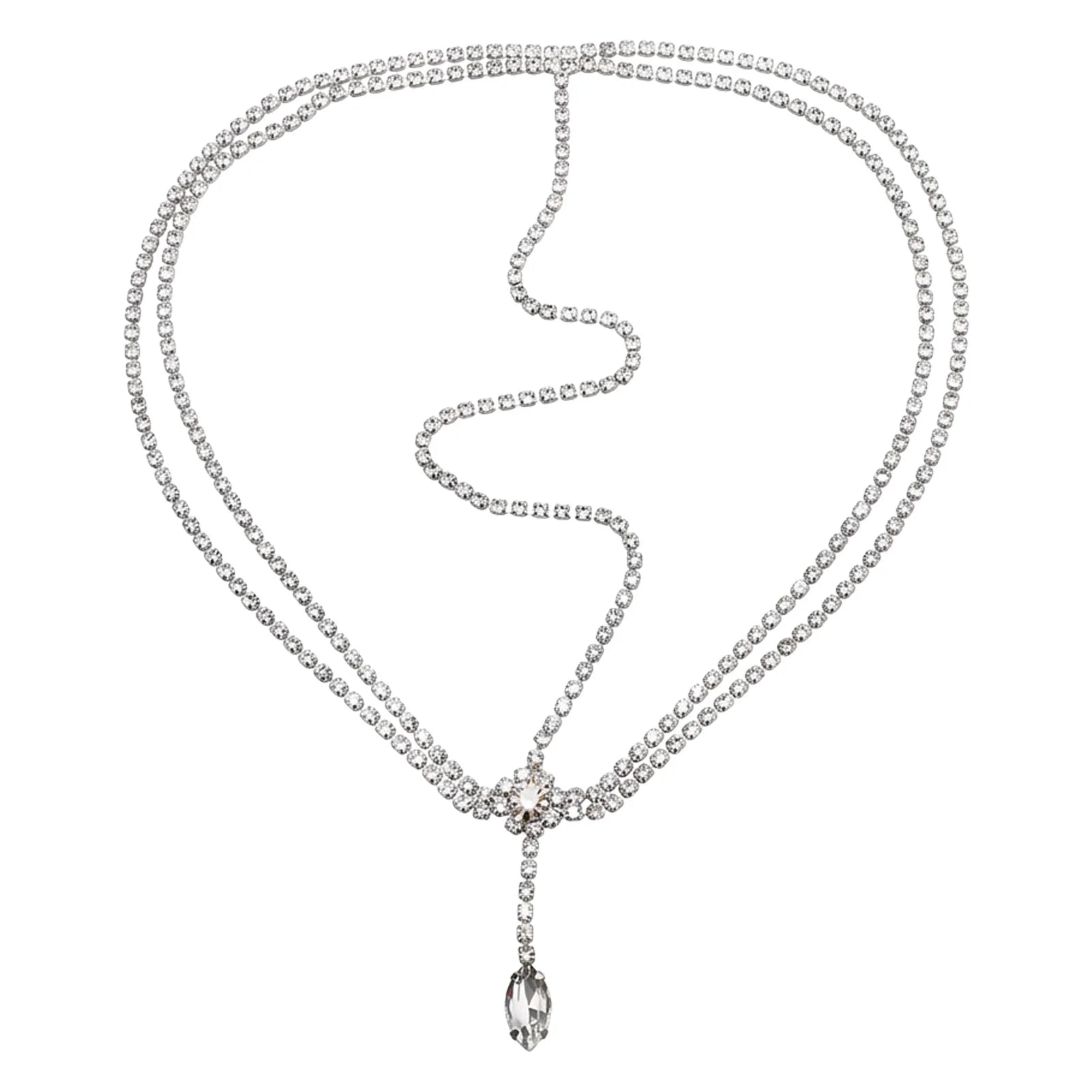 Multi Layer Rhinestone Forehead Chain Hairpiece Bridal Headwear For Wedding Party Peaceful Pleasures Health and Wellness C