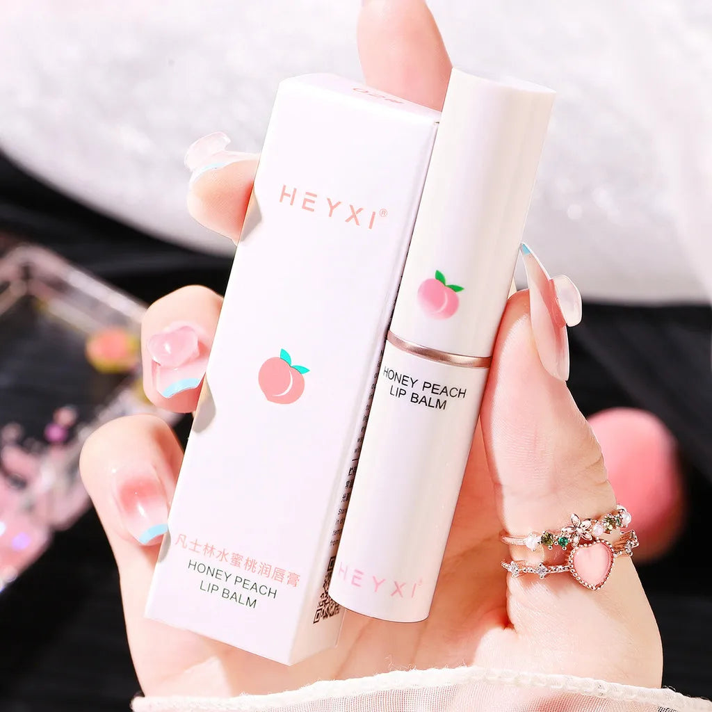Honey Peach Lip Balm Color Change Lipstick Lips Plumper Moisturizing Hydrating Nourishing Lips Skin Care Peaceful Pleasures Health and Wellness