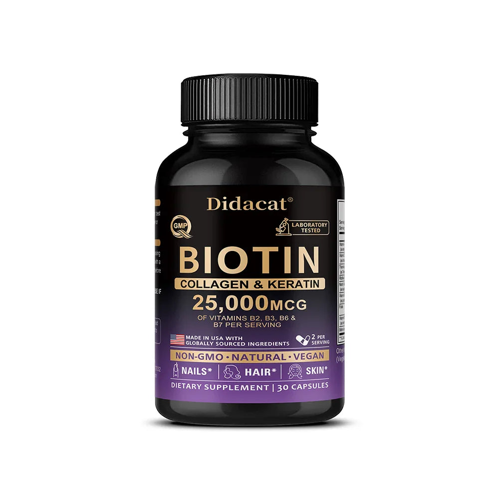 Biotin 25000 mcg + Collagen & Keratin – Hair, Skin & Nails
