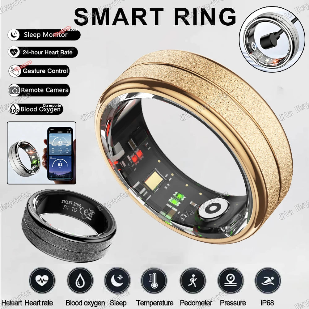 AI Smart Ring – Heart Rate, SpO₂ & Sleep Tracker | Unisex