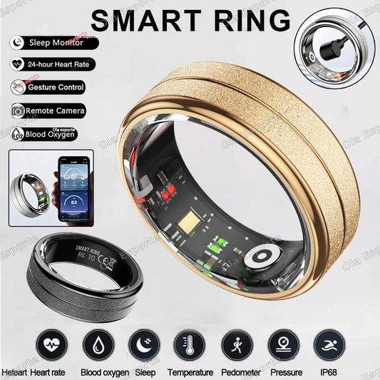 AI Smart Ring – Heart Rate, SpO₂ & Sleep Tracker | Unisex Smart Health Ring Peaceful Pleasures Health and Wellness
