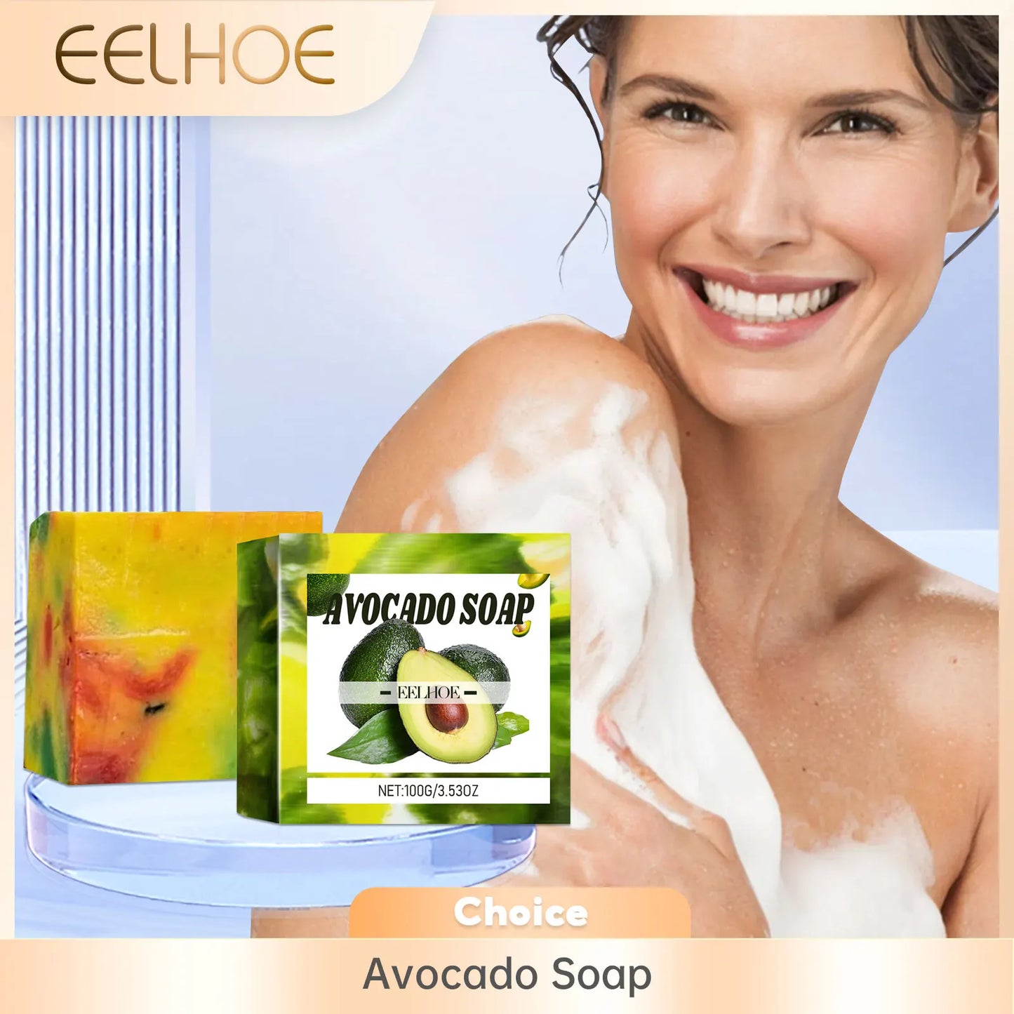 Eelhoe Avocado Soap – Moisturizing, Deep Cleansing Body Bar