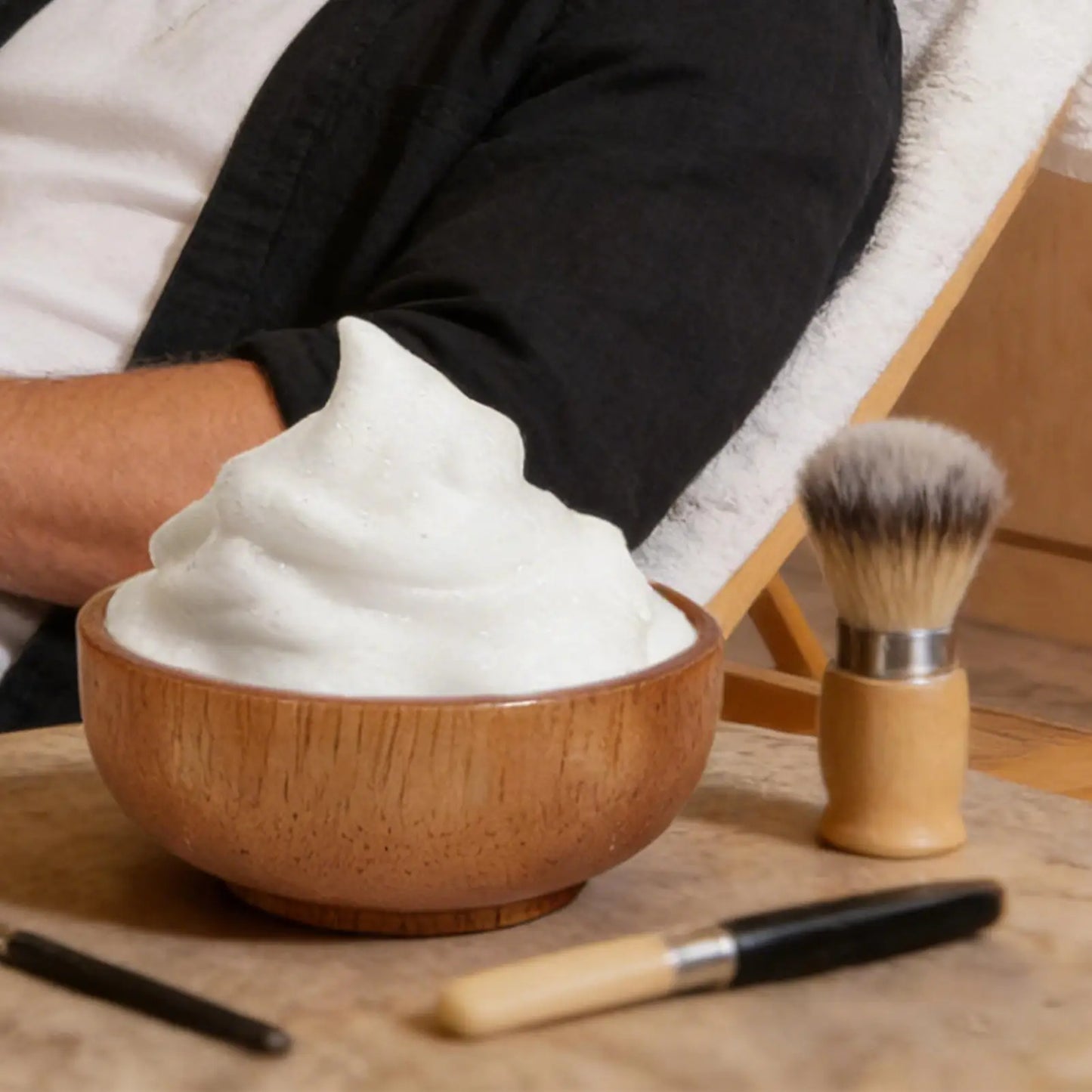 Wooden Shaving Bowl with Lid | Men's Lather Bowl & Soap Holder