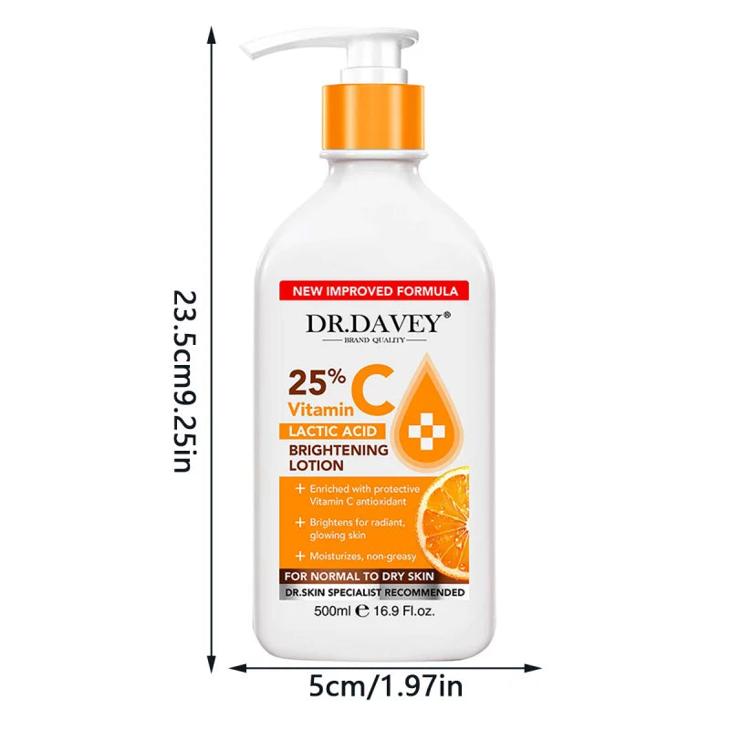 500ml Vitamin C Body lotion Large-capacity moisturizing beautifying with long-lasting fragrance, refreshing non-greasy Peaceful Pleasures Health and Wellness