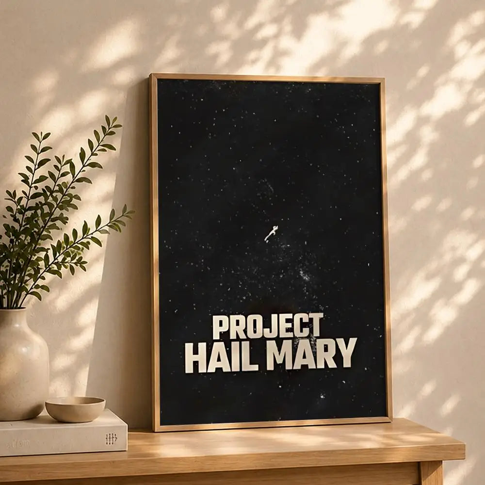 Movie-Project Hail Mary Poster HD Self Adhesive Waterproof Wall Art Ideal for Home Office Dorm Bedroom Great Gift Peaceful Pleasures Health and Wellness