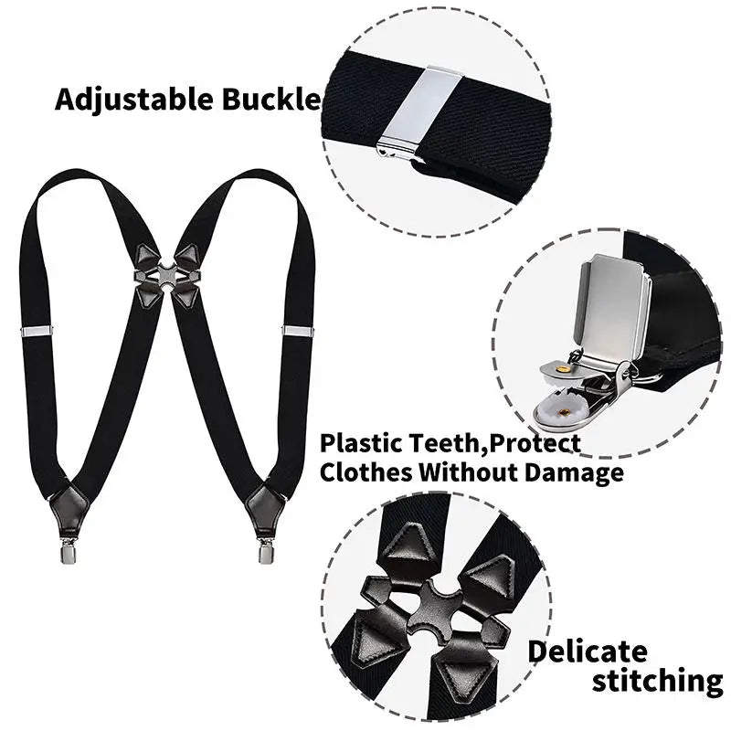 Suspenders For Unisex Adjustable Side Clip Cross Shoulder Straps Elastic Braces Costume Suspenders Harness Man For Pant Peaceful Pleasures Health and Wellness