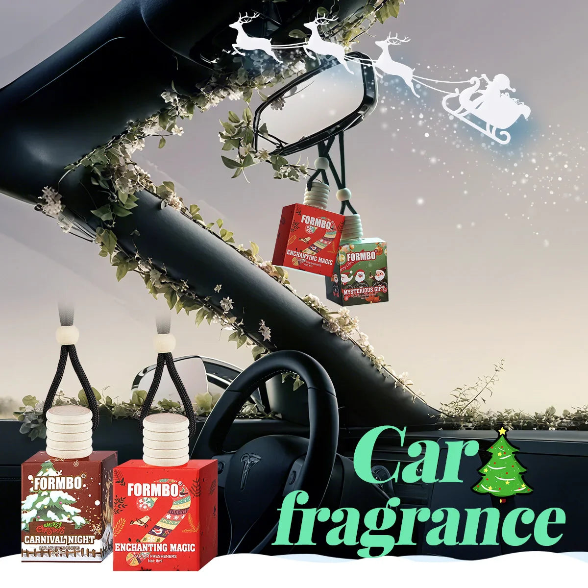FORMBO Christmas Snowman Car Air Freshener – 4 Scents, 8ml