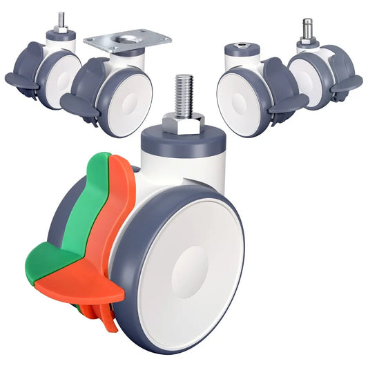 4-Pack 1.5" Flat Plastic Casters for Planters & Cabinets Furniture Casters Oasis Select