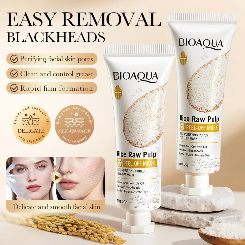 White Rice Face Peeling Mask | Blackhead Removal & Anti-Aging