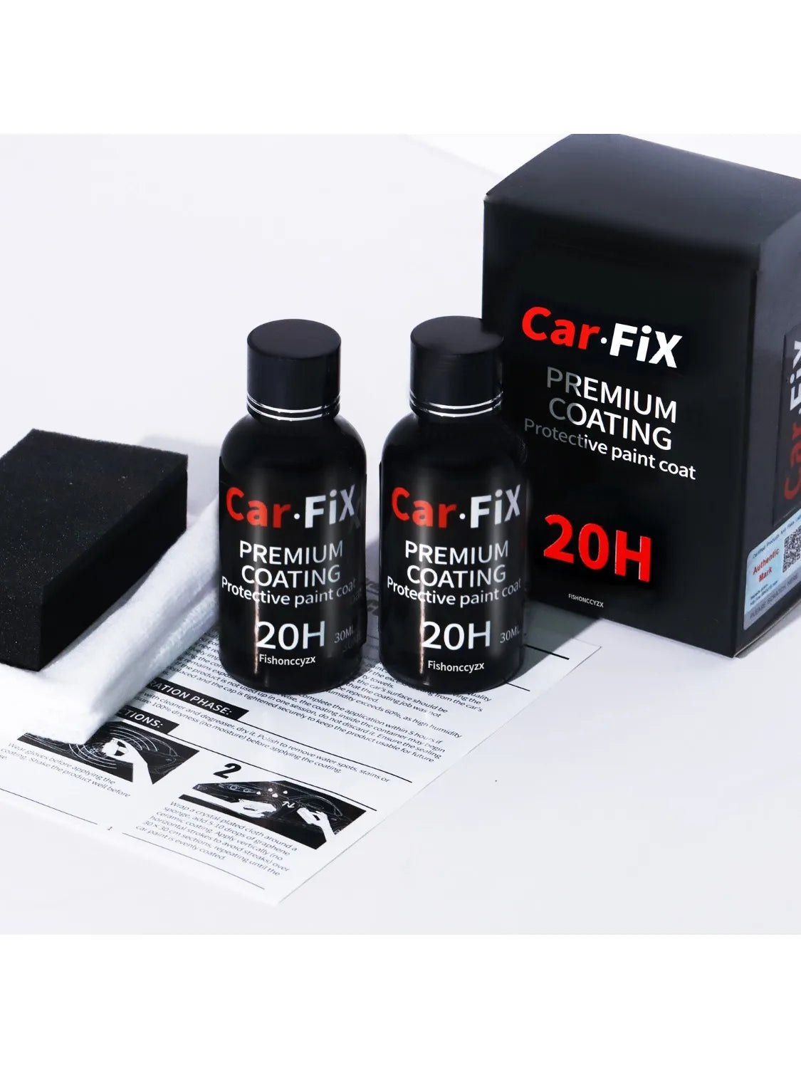 2Pcs 20H Ceramics for Car Polish Liquid Ceramic Coat Hydrophobic Glass Coating Paint Protective Foil Care Anti-scratch Auto Wax Peaceful Pleasures Health and Wellness 2pcs set