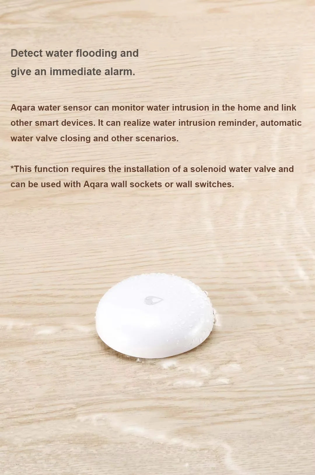 Aqara Water Immersing Sensor E1 Zigbee 3.0 Water Leak Detector Soaking Sensor Alarm Remote Control Work with Mi Home Homekit Peaceful Pleasures Health and Wellness