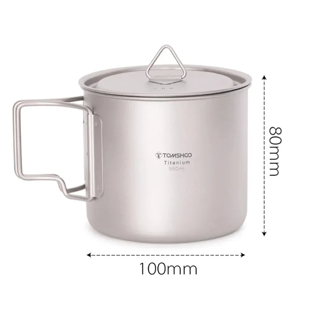 TOMSHOO Portable Cup Camping Picnic Water Mug Foldable Handle