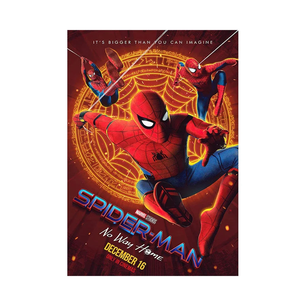 Spiderman No Way Home Movie Poster And Print Superhero Canvas Painting Wall Art Living Room Home Decoration Gift Peaceful Pleasures Health and Wellness 1 35x45cm