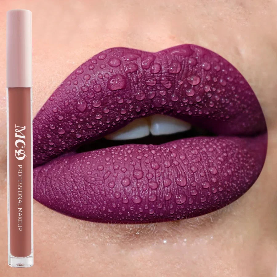 MCD Dark Brown Matte Velvet Liquid Lipstick – Waterproof Lip Gloss