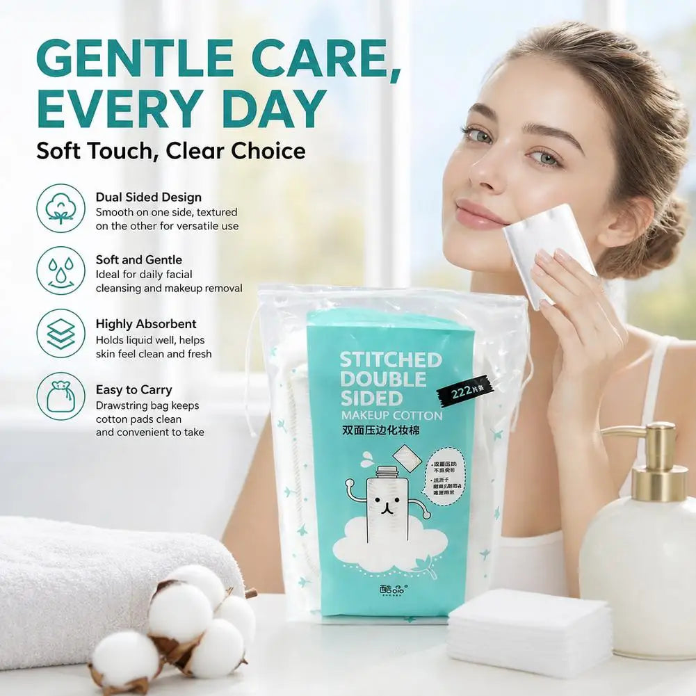 Disposable Makeup Remover Cotton Pads 50/100/222pcs Facial Cleaning Removal Cotton Wipes Soft Cosmetics Women Skin Care Tool Peaceful Pleasures Health and Wellness