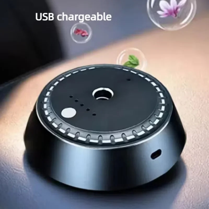 Electric Aroma Diffuser USB Rechargeable Essential Oil Diffuser Car Air Freshener Portable Waterless Aromatherapy Car Diffuser Peaceful Pleasures Health and Wellness
