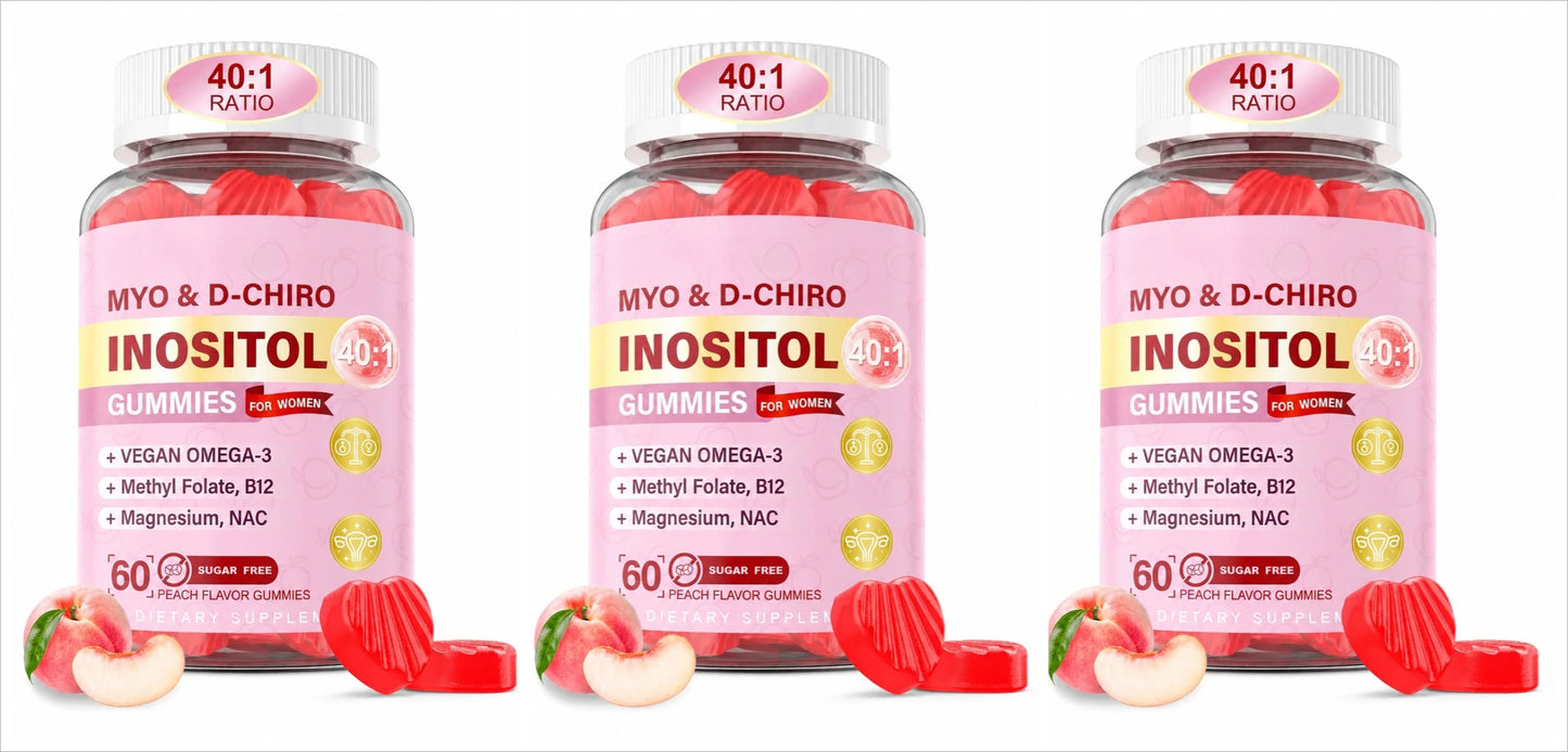Inositol Gummies for Women 40:1 – Folate, B12, Magnesium & NAC