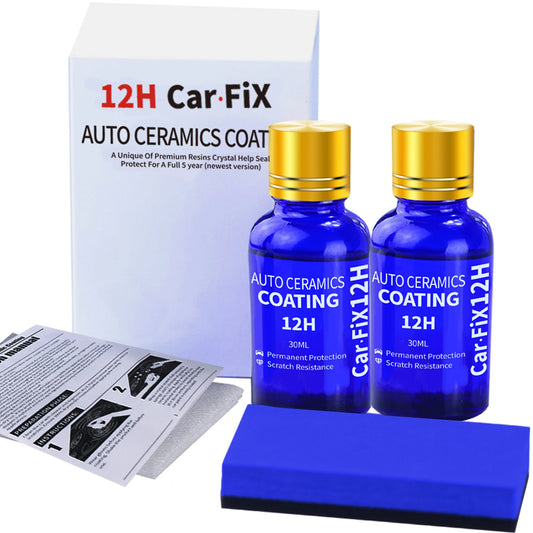 2Pcs 12H Car Coating Polishing Wax Anti-Scratch Paint Protection 5-year Guarantee Glossy Prolonging Paintworks Ceramic Glass Peaceful Pleasures Health and Wellness 2pcs set