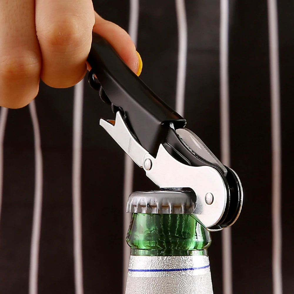Wine Opener Waiter Corkscrew, Professional Wine Key for Servers, Bartender with Foil Cutter, Manual Wine Bottle Opener Double Hi Peaceful Pleasures Health and Wellness