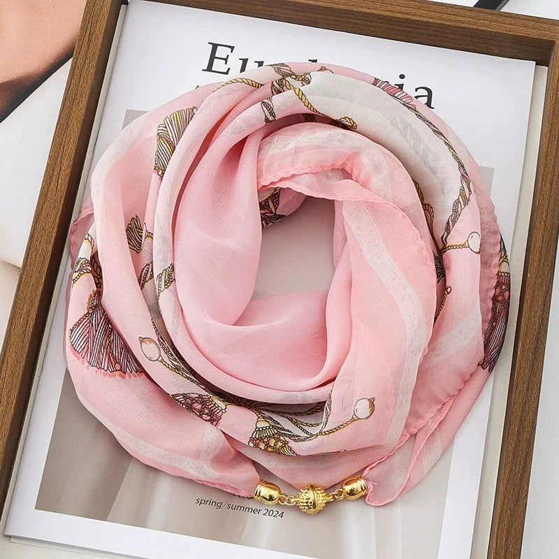 Women's Lightweight Chiffon Satin Scarf – Hair Wrap & Neck Cover Chiffon Head Scarf Peaceful Pleasures Health and Wellness