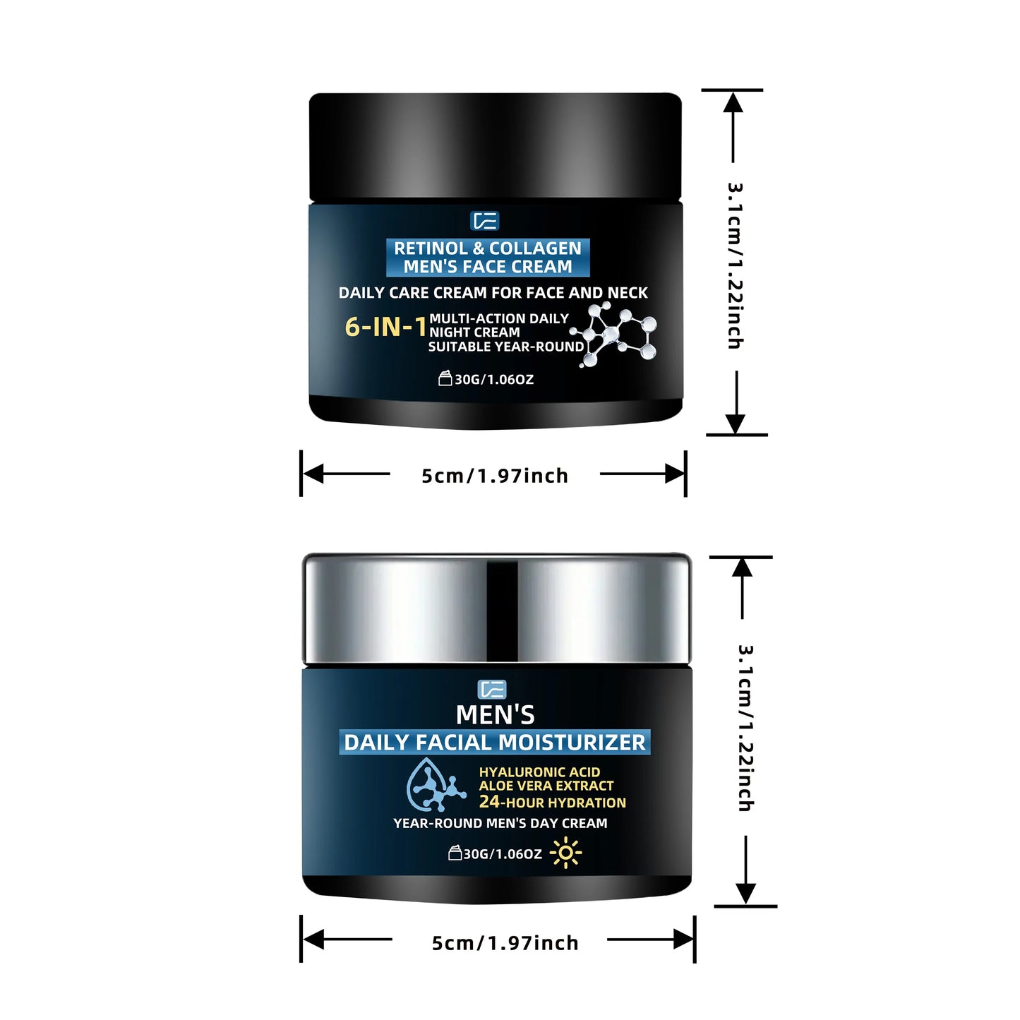 veérenae Men's Day & Night Moisturizing Cream Set | 2pcs