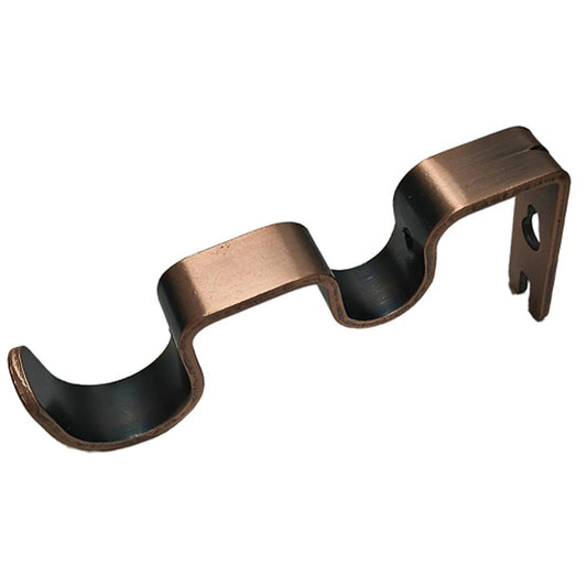 Double Curtain Rod Bracket Adjustable Double Rod Holders for Office Living Room Bedroom Peaceful Pleasures Health and Wellness 1pcs