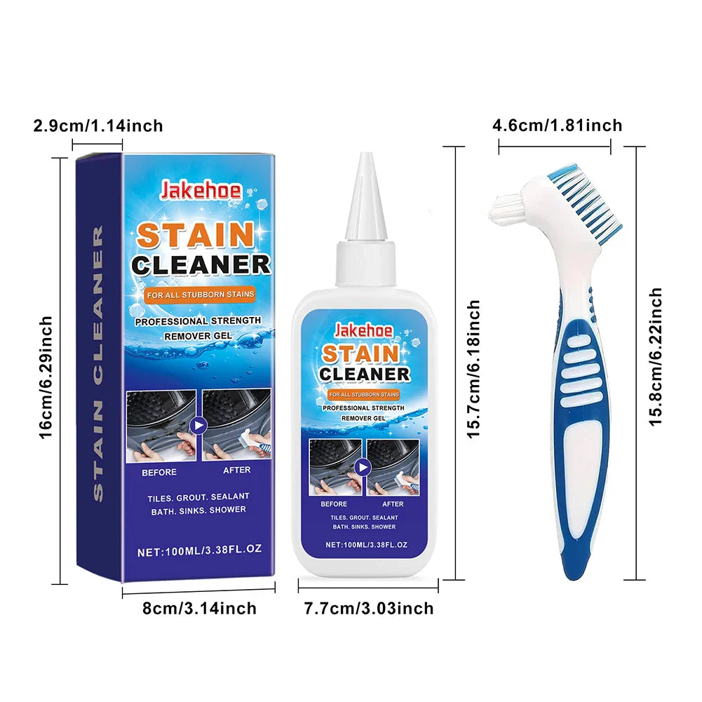 Grout Cleaner Gel for Tiles, Bathroom & Kitchen With Brush