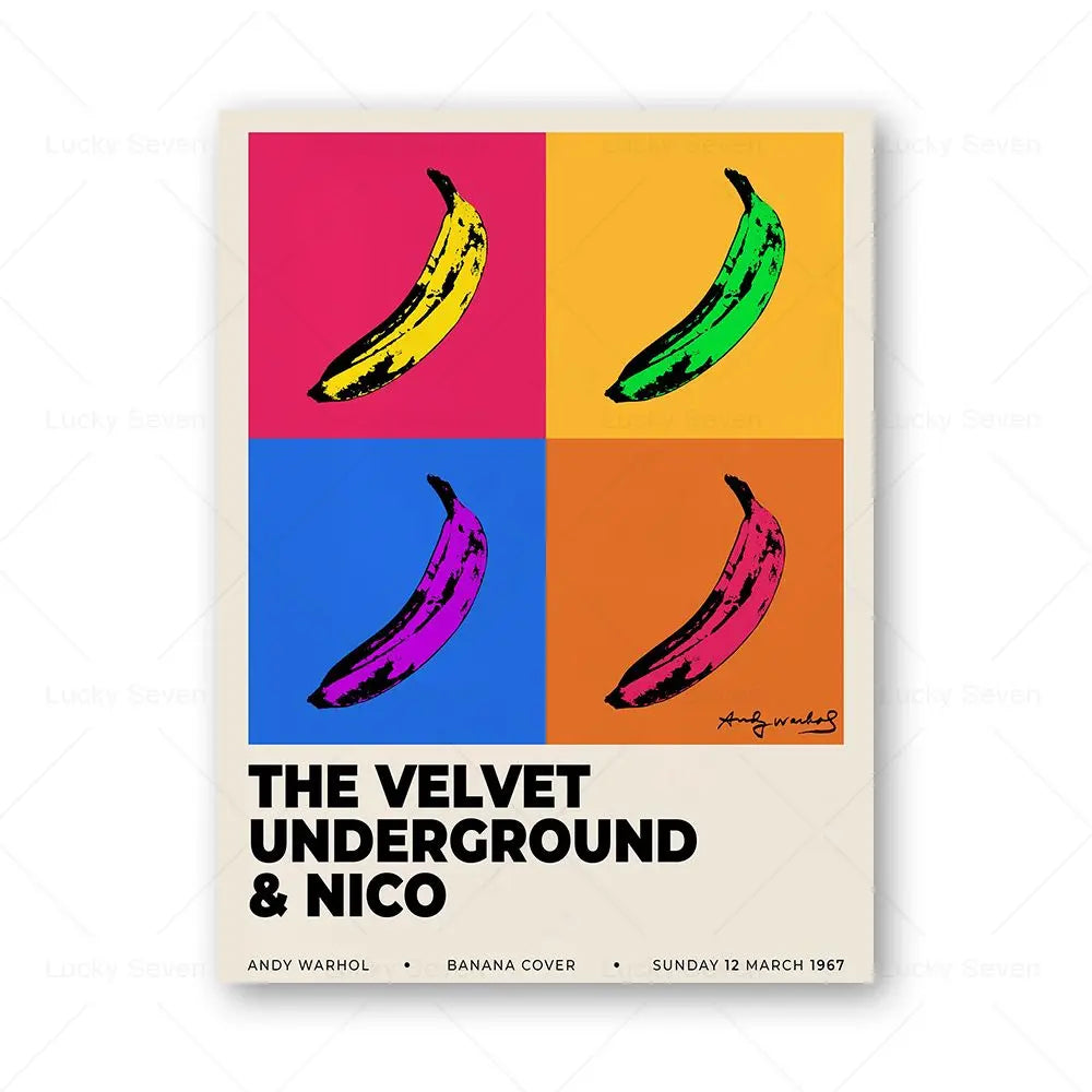 Andy Warhol Pop Art Canvas Poster Sunset Banana Tomato Soup Abstract Wall Art Modern Living Room Home Aesthetic Decor Peaceful Pleasures Health and Wellness 17 40x60cm Unframed