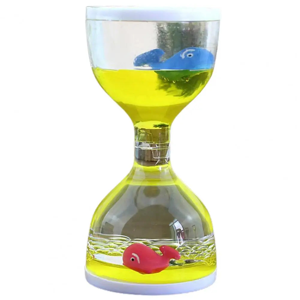 Creativity Oil Drop Hourglass Craft Ornament with Animal Large Cup Drop Funnel Dynamic Oil Leakage Toy Gift Student Shop Gifts Peaceful Pleasures Health and Wellness Brown