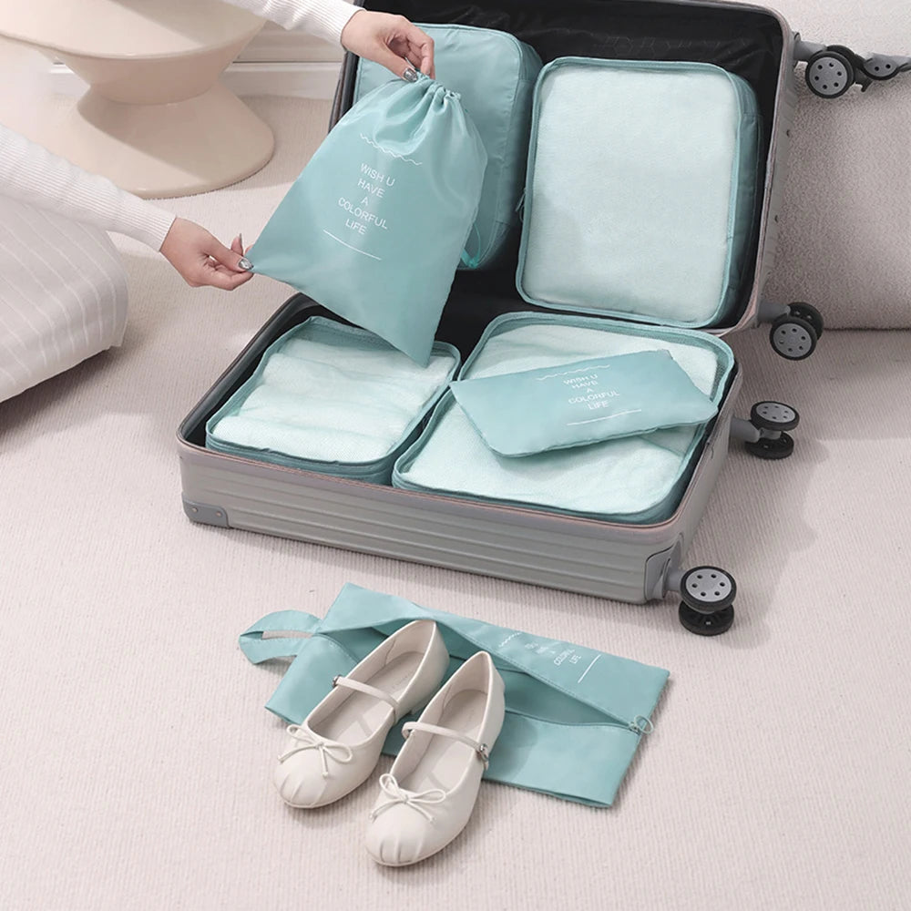 7-Piece Travel Storage Bag Set – Large Capacity Luggage Organizer for Clothes, Moving & Packing Peaceful Pleasures Health and Wellness