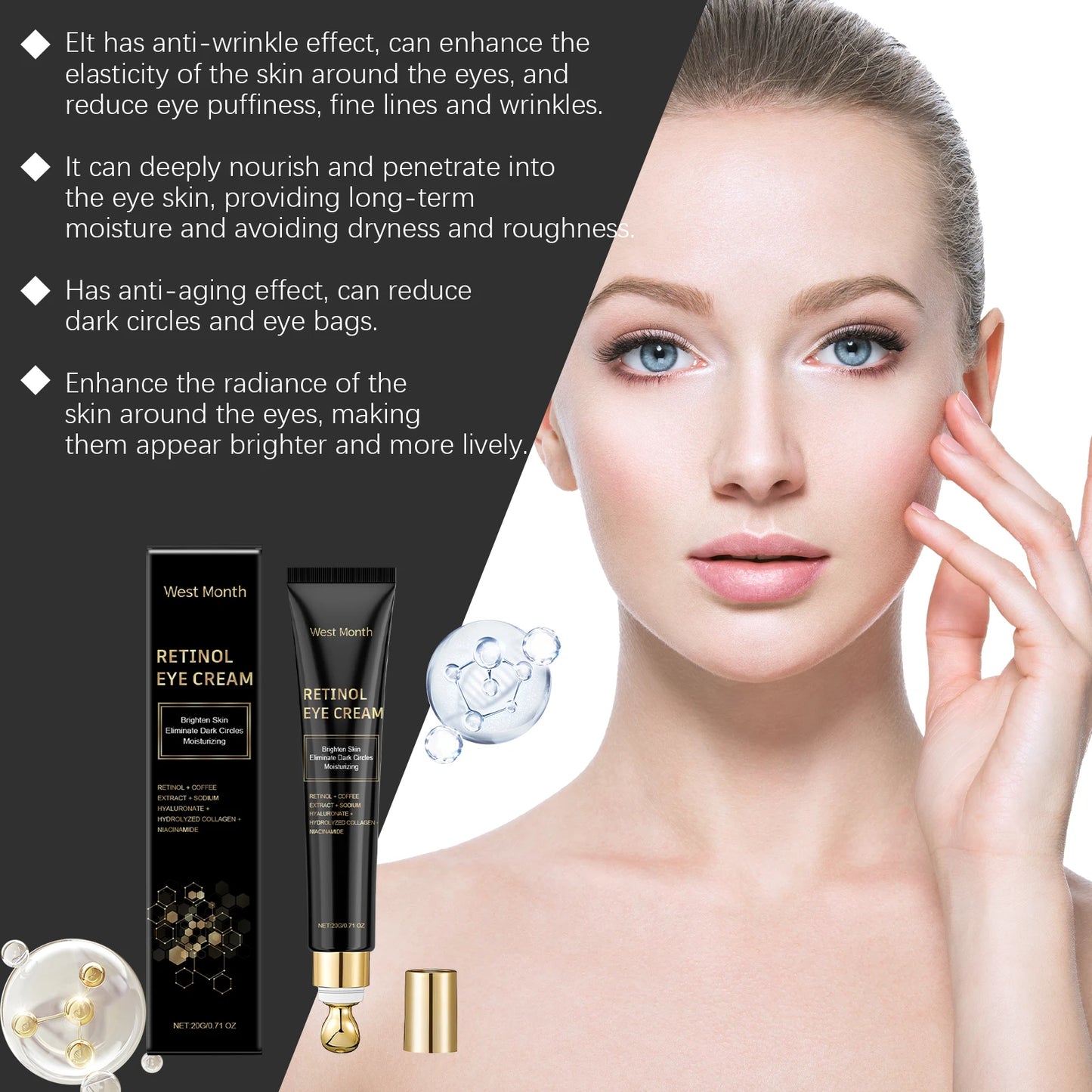 WEST MONTH Eye Cream – Dark Circles, Wrinkles & Anti-Aging