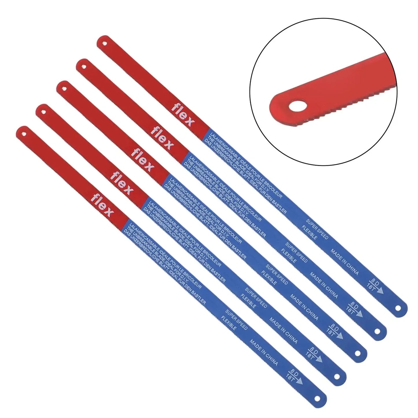 5-Pack Bi-Metal Hacksaw Blades 300mm | 14T 18T 24T – VIBRATITE