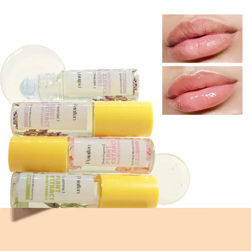 PEINIFEN Plant Essence Lip Oil 3-Pack – Rose, Jasmine & Lavender