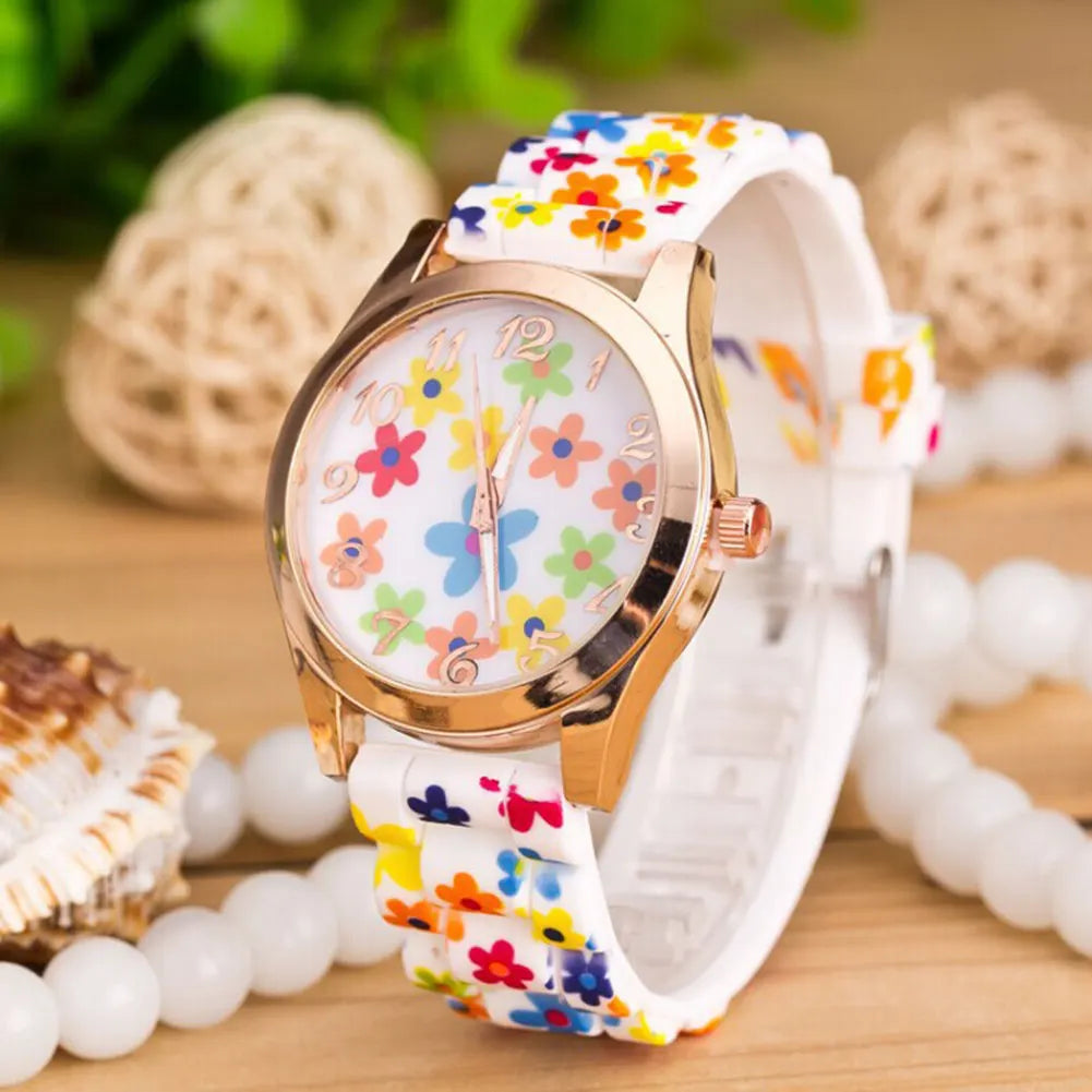 Women's Fashionable-Quartz Watch Printed Elegant Floral Dial Wristwatch Casual Watch Accurate-Quartz Movement Stylish Present Peaceful Pleasures Health and Wellness