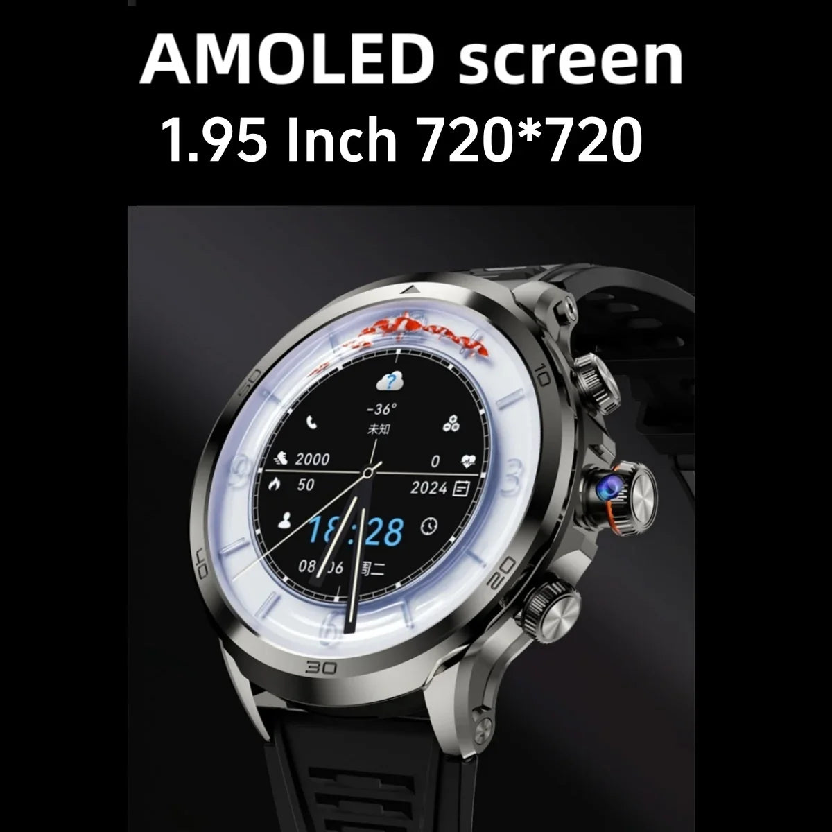GOLDENSPIKE H19 4G Android Smartwatch 1.95" AMOLED GPS 8GB+128GB
