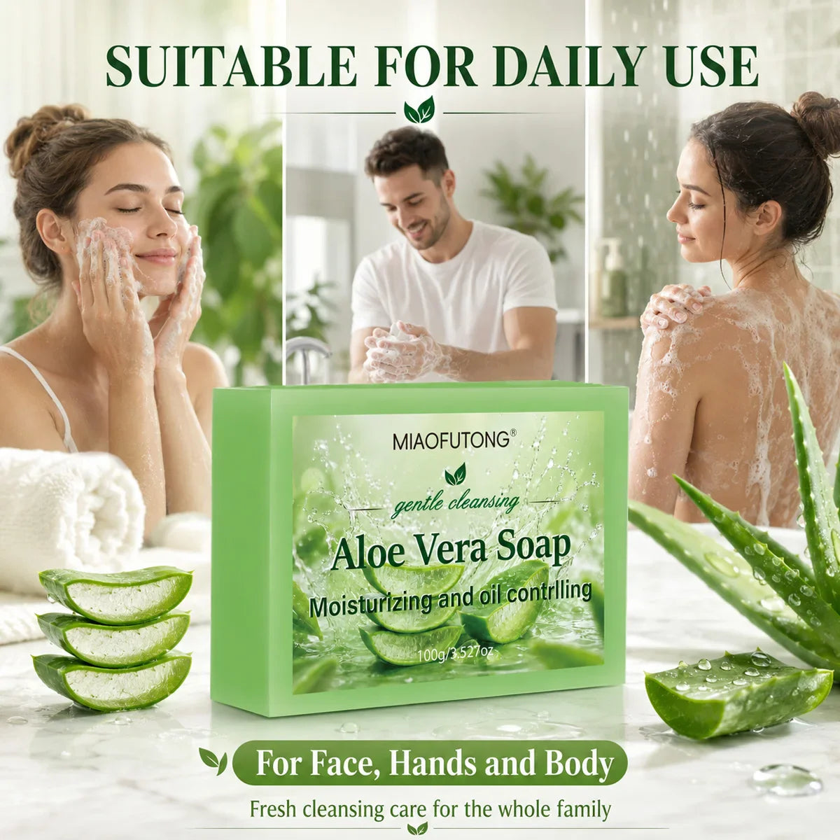 Aloe Vera & Glycerin Soap – Moisturizing Body Bar All Skin
