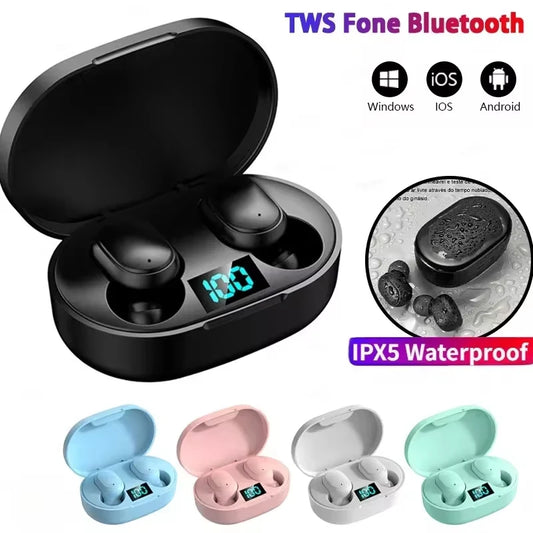 E6S Wireless Bluetooth Headset TWS Bluetooth Headset Wireless Headset Noise-Canceling Headset with Microphone Peaceful Pleasures Health and Wellness