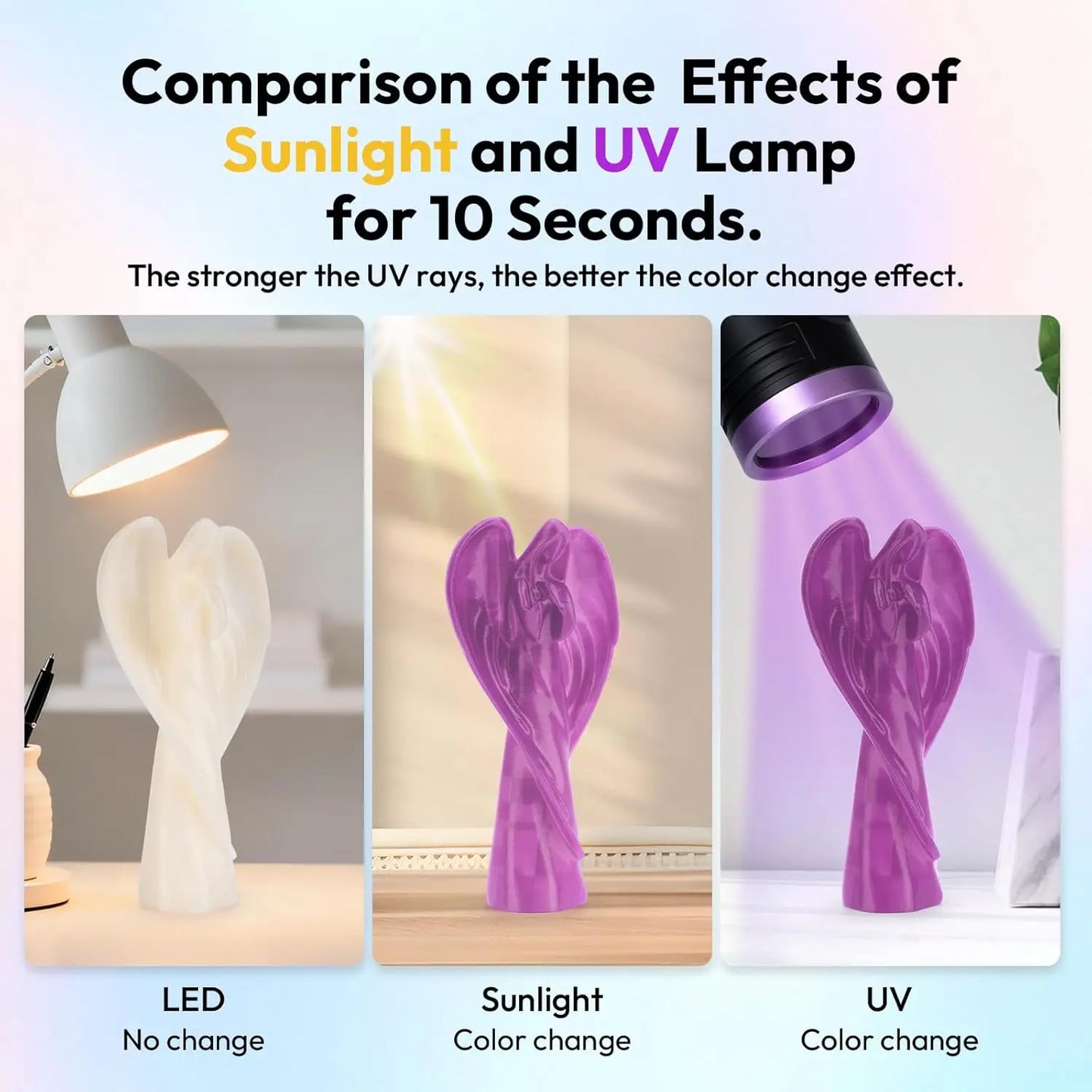 UV & Temp Color-Changing PLA Filament ±0.02mm | FDM 3D Printer