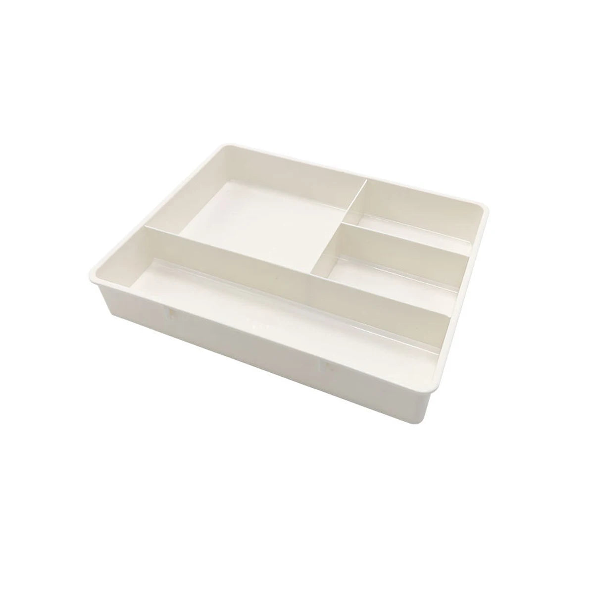 1Pcs Desk Drawer Organizer Stackable Multi-cell Storage Box Tray Dressing Table Jewelry Makeup Organizer For Home Office Peaceful Pleasures Health and Wellness White