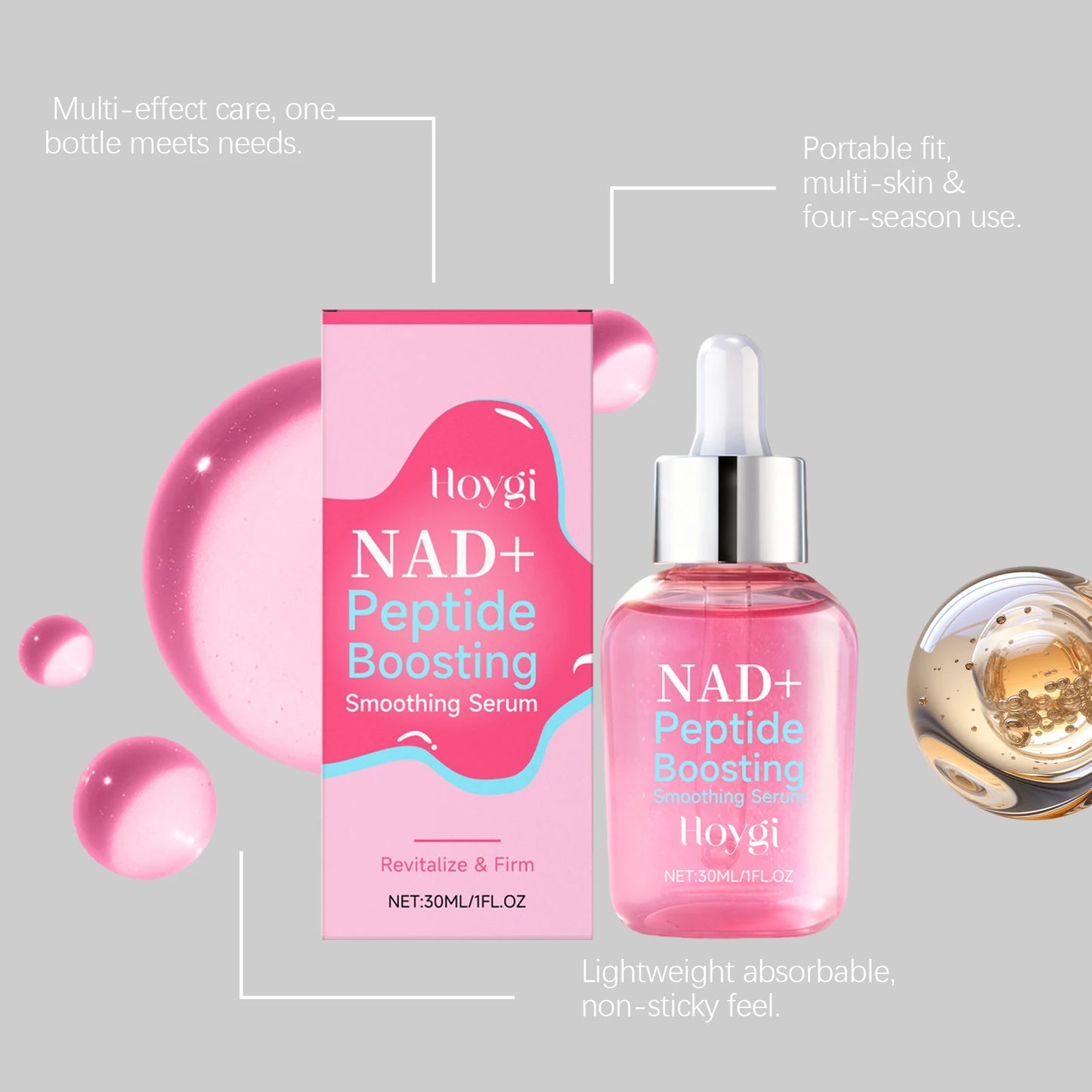 NAD+ Peptide Anti-Aging Face Serum – Firming & Brightening